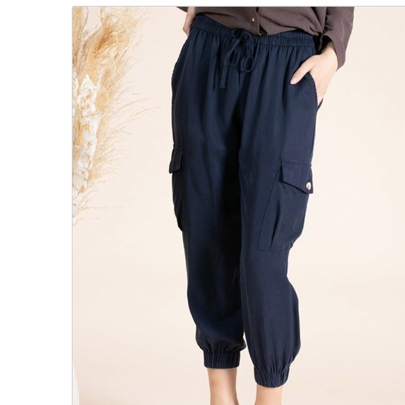 Blue Velvet “ Brockton “ Blue Velvet 100% Tencel Cargo Jogger SR6 - Picture 1 of 5